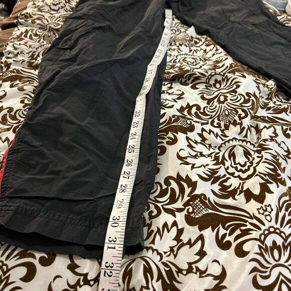 Men's Adidas Black Track Pants with Red Stripes and Ankle Zippers size large - Picture 6 of 7